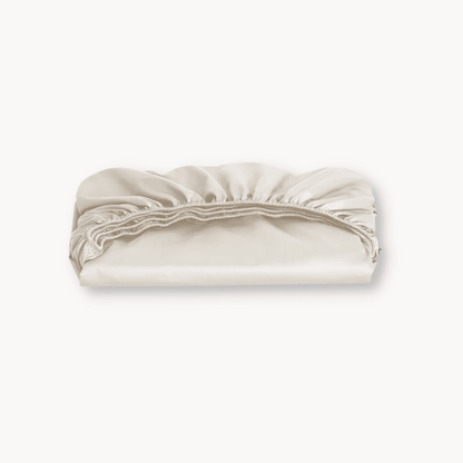 Matras Hoeslaken Katoen Satijn Premium Pearl White