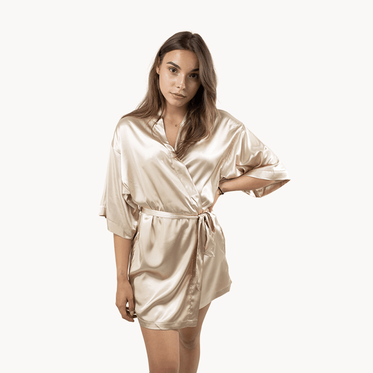 Kimono satijn Champagne - Y-NOT | be different