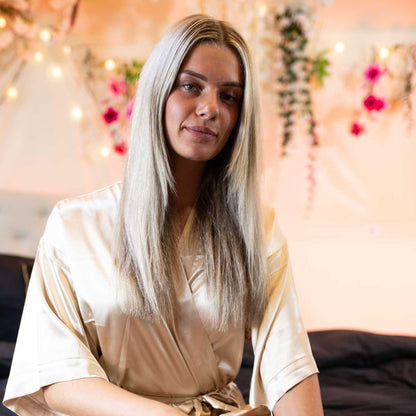 Satijnen Kimono Beige
