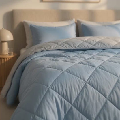 Y-NOT Zomerdekbed Light Blue / Grey