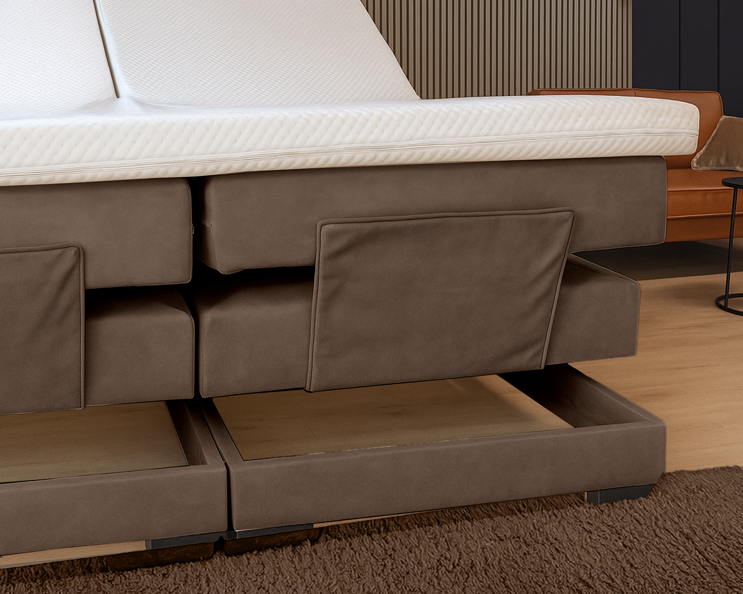 Y-NOT - Elektrische Boxspring - Cleo - Complete set - Nº31 Taupe