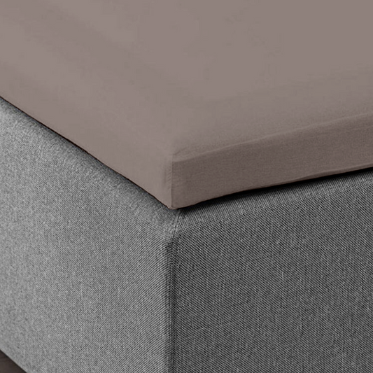 Topper Hoeslaken Premium Dubbel Jersey Katoen Taupe