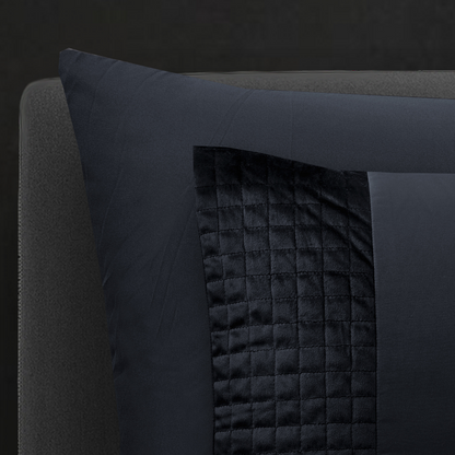 Dekbedovertrek set Velvet Border Obsidian Black